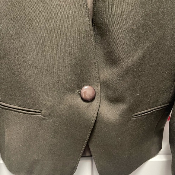 Women’s Vintage Larry Levine Olive Blazer - Picture 4 of 6